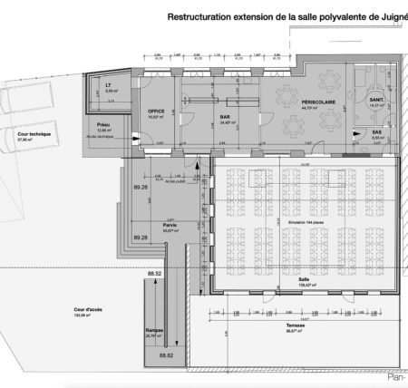 plan Salle polyvalente de Juigné-Les-Moutiers