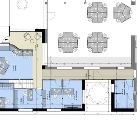 plan Extension de bureaux à Erbray (44)