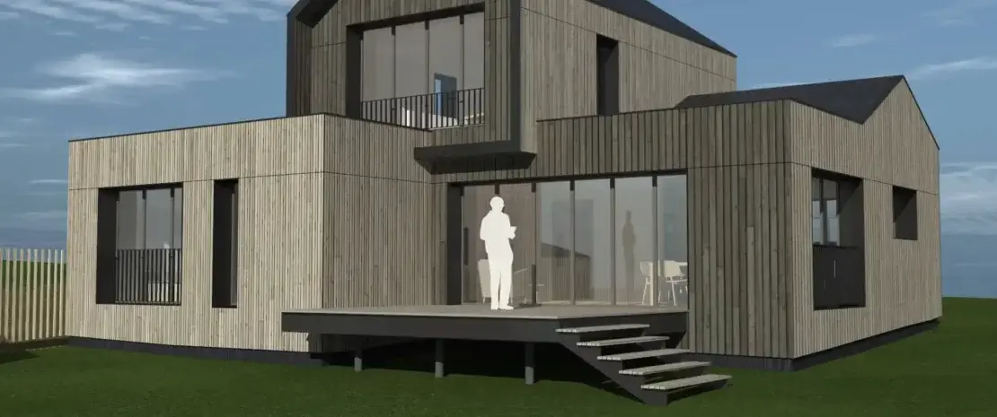 Construction d’une maison individuelle à Bain de Bretagne (Vue 3D)